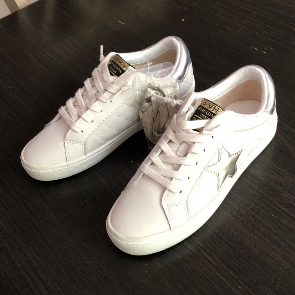 Vintage Havana White Sneakers with Silver Star